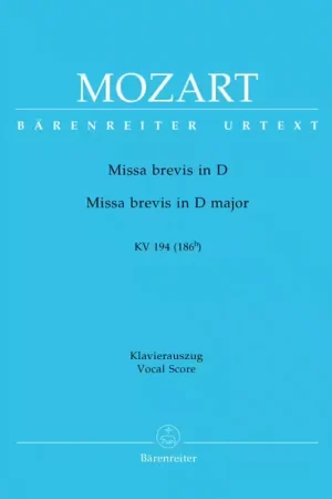 Déstockage | Barenreiter MOZART W.A. - MISSA BREVIS IN D MAJOR KV 194 - REDUCTION CHANT PIANO