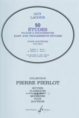Retour facile | Billaudot Lacour Guy - 50 Etudes Faciles et Progressives Volume 2 - Hautbois