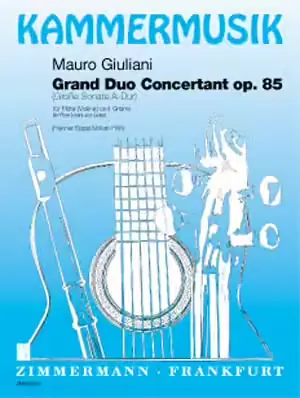 Zimmermann Giuliani M. - Grosse Sonate Op. 85 - Flute (violon) et Guitare - Bien noté
