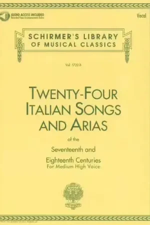 Profitez-en | Schirmer 24 Italian Songs & Arias Of The 17TH & 18TH Centuries - Medium High Voice + MP3