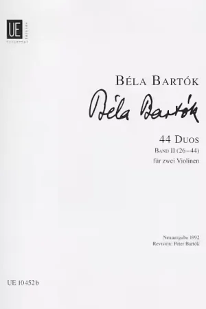 Retour facile | Universal Edition Bartok B. - 44 Duos Vol. 2 - 2 Violons