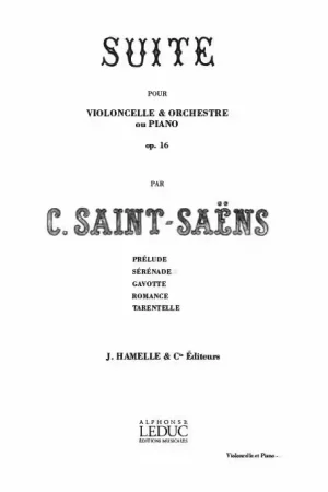 Hamelle Editeurs SAINT-SAENS - SUITE OP.16 - Produit phare
