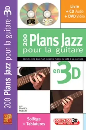 Carisch Robert Yannick - 200 Plans Jazz Pour La Guitare En 3D + CD + DVD | Derniers exemplaires