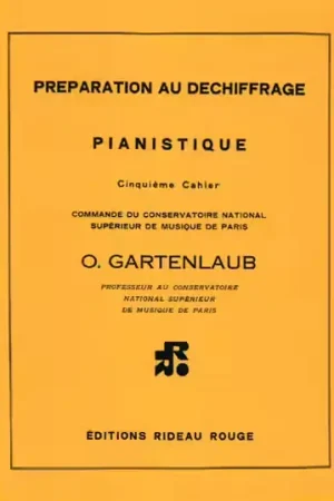 Rideau Rouge GARTENLAUB - PREPARATION AU DECHIFFRAGE PIANO VOL.5 - FORMATION MUSICALE | Disponible à la commande
