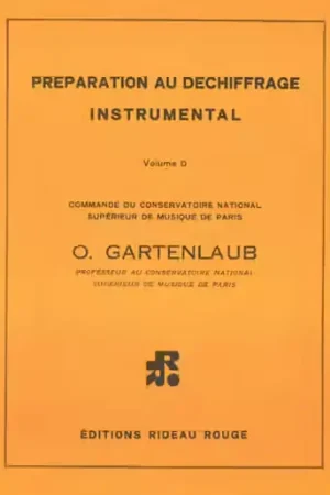 Achetez en ligne | Rideau Rouge GARTENLAUB O. - PREPARATION AU DECHIFFRAGE VOL. D - FORMATION MUSICALE