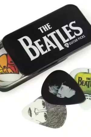 Liquidation | D'addario And Co Beatles Signature Guitar Pick Tins Logo 15 Picks