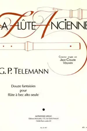 Remise - Leduc Telemann G. PH. - 12 Fantaisies - Flute A Bec Alto Seule