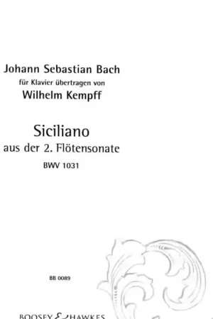 Best-seller - Bote And Bock Bach J.S. - Siciliano BWV 1031 - Piano