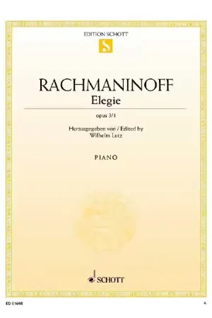Économisez maintenant | Schott Rachmaninoff - Elégie Op. 3/1 - Piano