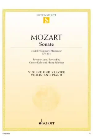 Schott Mozart - Sonata E Minor K 304 - Violon et Piano | Envoi rapide