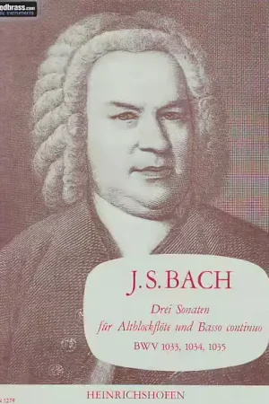 Heinrichshofen Bach J. S. - Drei Sonaten - Flute A Bec Alto et BC | Premium