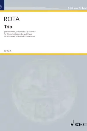 Schott ROTA NINO - TRIO - CLARINET CELLO AND PIANO | Tout juste ajouté