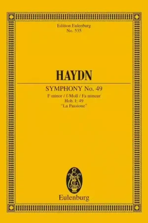 Eulenburg Haydn Joseph - Symphony No. 49 F Minor Hob. I: 49 - Orchestra | Tout juste ajouté