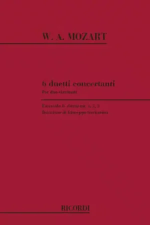 Ricordi MOZART W.A. - 6 DUETTI CONCERTANTI - DUETTI N.1 2 3 - CLARINETTE | Premium