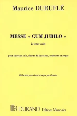 Durand Durufle M. - Messe Cum Jubilo - Chant et Orgue - Préféré des clients