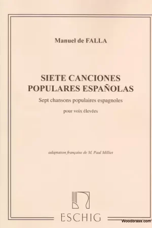 Bon prix - Edition Max Eschig Falla M. De - Sept Chansons Populaire Espagnoles - Chant et Piano