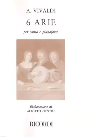 Top des ventes - Ricordi VIVALDI A. - 6 ARIE - CHANT ET PIANO