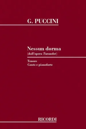 Quantité limitée | Ricordi PUCCINI G. - NESSUN DORMA - CHANT ET PIANO