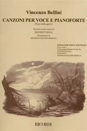 Ricordi BELLINI V. - CANZONI PER VOCE E PIANOFORTE: VOL. 2 - VOCE MEDIO-GRAVE - Réduction