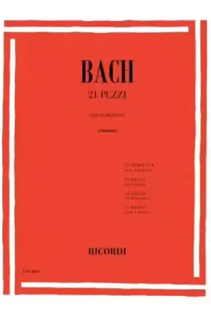 Ricordi Bach J.S. - 21 Pezzi - Clarinette | Réduction