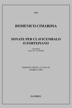 Ricordi CIMAROSA D. - SONATE VOL. 2 (45/88) - CLAVECIN | Prix exceptionnel