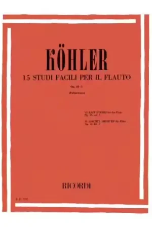 Petit prix - Ricordi KOHLER E. - STUDI OP.33. VOL. 1: 15 STUDI FACILI