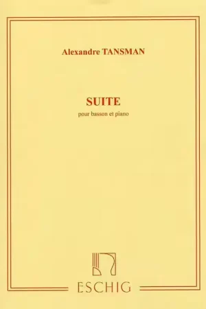 En stock - Edition Max Eschig Tansman A. - Suite - Basson et Piano