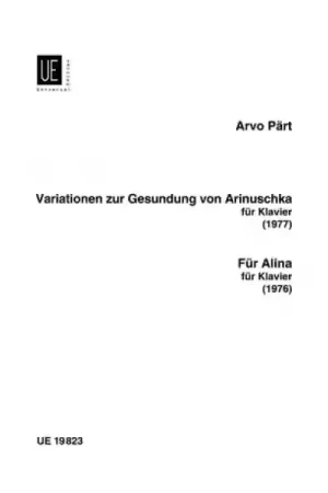 Universal Edition Part Arvo - Variatonen Zur Gesundung Von Arinushka Fur Alina - Piano | Excellente qualité