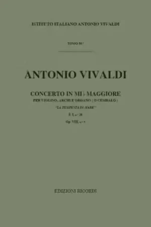 Best-seller | Ricordi VIVALDI A. - CONCERTO IN MI BEM. - LA TEMPESTA DI MARE - ORCHESTRA