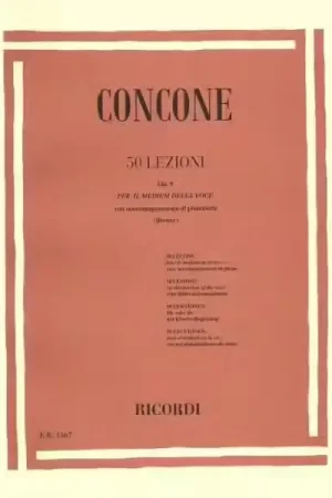 Ricordi CONCONE G. - 50 LEZIONI DI CANTO OP. 9 - CHANT | Commandez dès aujourd'hui
