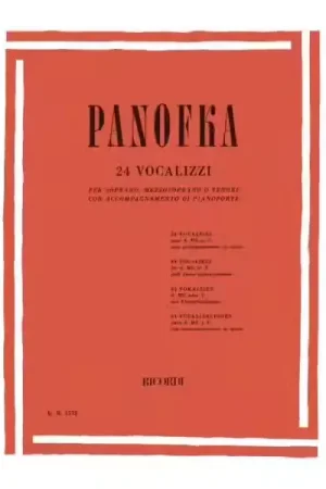 Économisez maintenant | Ricordi PANOFKA H. - 24 VOCALIZZI OP 81 - CHANT