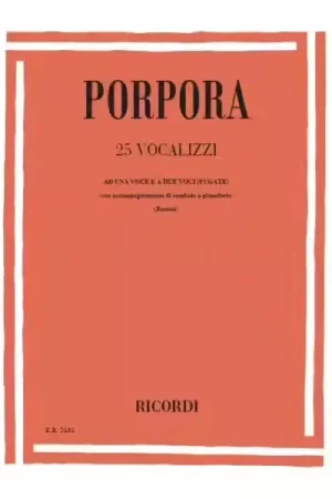 Dernier arrivage - Ricordi Porpora N. - 25 Vocalizzi Ad Una Voce E A 2 Voci - Chant