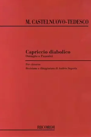 Réduction spéciale | Ricordi CASTELNUOVO TEDESCO - CAPRICCIO DIABOLICO - GUITARE