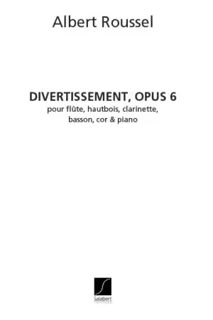 Salabert Roussel A. - Divertissement Op.6 - Quintette A Vents et Piano | Quantité limitée