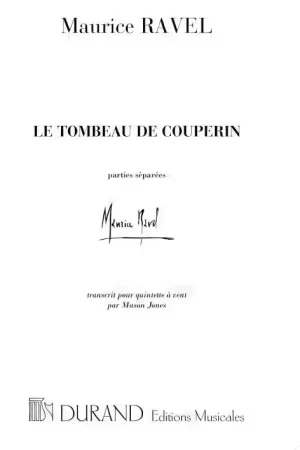 Durand RAVEL M. - TOMBEAU DE COUPERIN - QUINTETTE A VENTS | Réduction