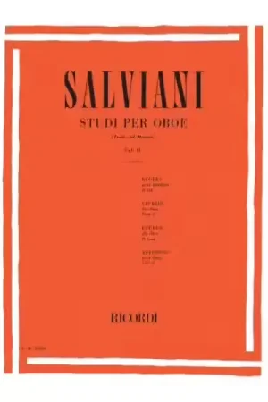 Achetez dès maintenant | Ricordi SALVIANI C. - STUDI PER OBOE (TRATTI DAL METODO). VOL. II