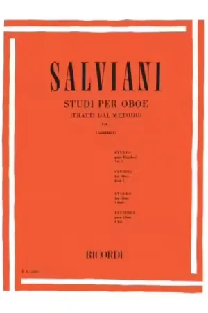 Cette semaine uniquement - Ricordi SALVIANI C. - STUDI PER OBOE (TRATTI DAL METODO). VOL. I - HAUTBOIS