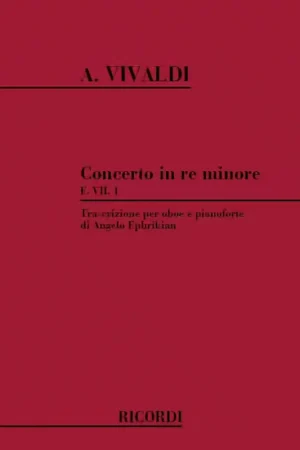 Ricordi VIVALDI A. - CONCERTO IN RE MIN. OP.VIII N.9 - HAUTBOIS ET PIANO | Quantité limitée