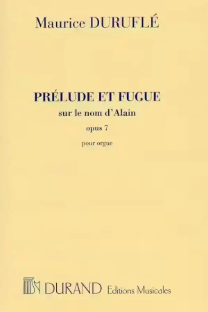 Meilleure vente - Durand DURUFLE - PRELUDE ET FUGUE OP 7 - ORGUE