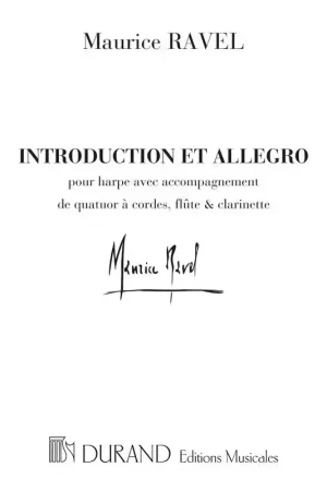 Bonne affaire - Durand RAVEL M. - INTRODUCTION ET ALLEGRO - HARPE AVEC ACCOMPAGNEMENT