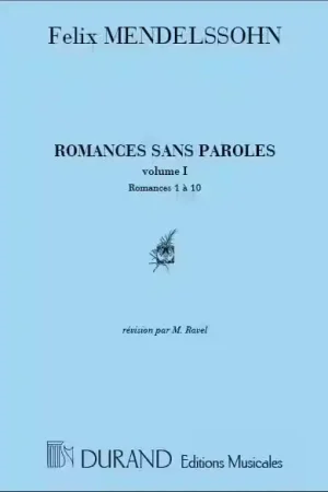 Économisez maintenant - Durand MENDELSSOHN - ROMANCES SANS PAROLES VOL.1 - PIANO