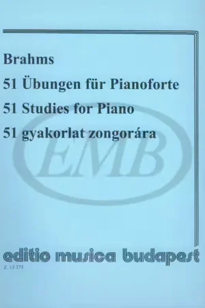 Direct fabricant - EMB (Editio Musica Budapest) Brahms - 51 Studies - Piano Solo