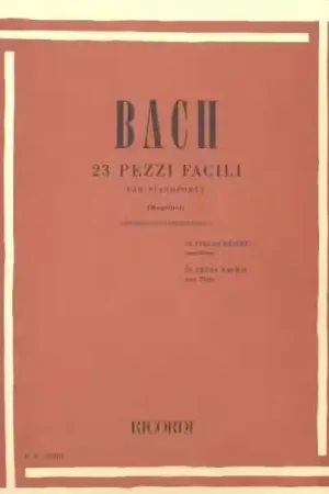 Ricordi BACH J.S. - 23 PEZZI FACILI PER PIANOFORTE + CD - Super prix