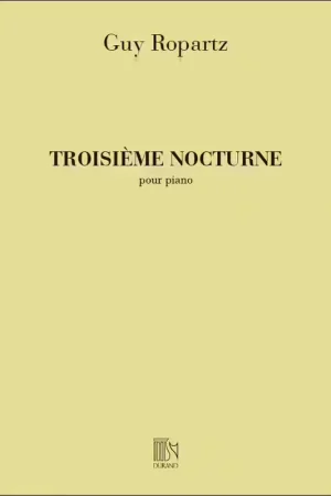 Durand Ropartz - Nocturne N 3 - Piano | Dernières unités