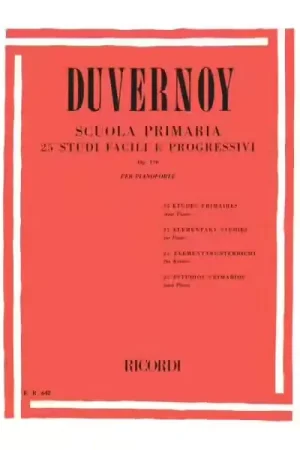 Ricordi Duvernoy J.B. - Scuola Primaria - 25 Studi Facili E Progressivi Op.176 - Piano - Promo exceptionnelle