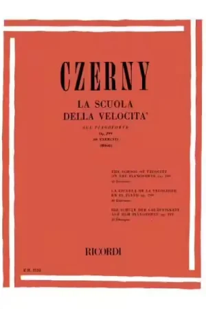 Ricordi CZERNY C. - SCUOLA DELLA VELOCITA' SUL PIANOFORTE 40 ESERCIZI OP.299 - PIANO | Stock presque épuisé