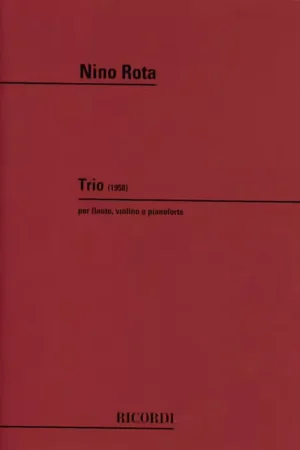 Prix usine | Ricordi Rota N. - Trio - Flute Violon Et Piano