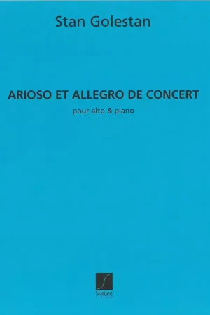 Derniers jours | Salabert GOLESTAN - ARIOSO ET ALLEGRO - ALTO ET PIANO