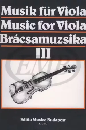 Disponible maintenant | EMB (Editio Musica Budapest) Musica Per Viola Vol. 3 - Alto