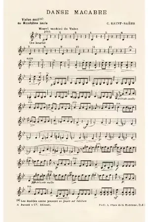 Durand Saint Saens C. - Danse Macabre - Violon Seul - Retour facile